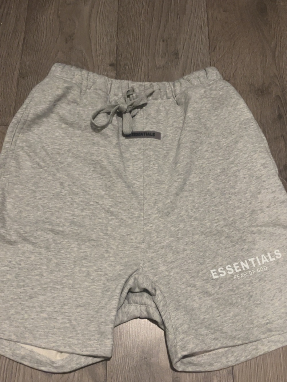 Fear of God ESSENTIALS Light Gray Reflective Shorts